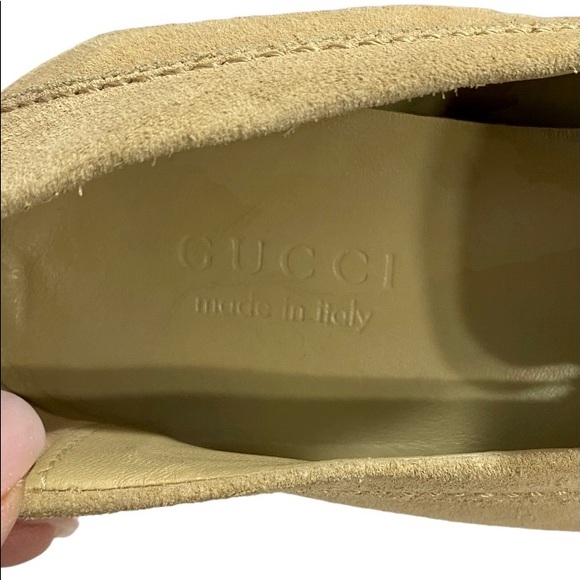 Mens Gucci Suede Tan Car Driving Shoe Loafer 10 - Picture 7 of 11